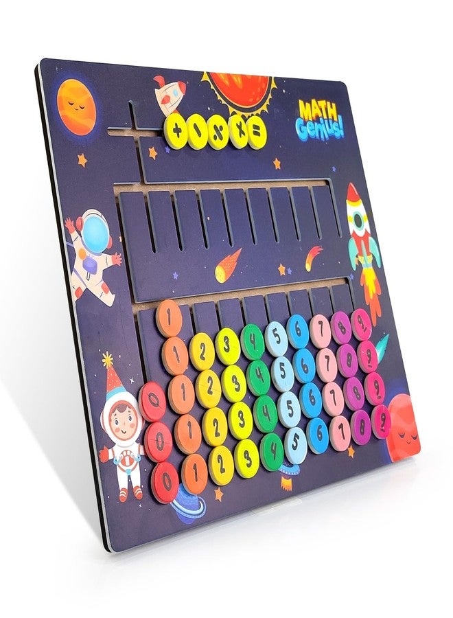 NHR Acrylic Educational Puzzle Board for Kids - Number Learning Toy for Toddlers & Preschoolers Ages 2 - 4, Montessori Math Game, Wooden Brain Teaser Gift - Image 1